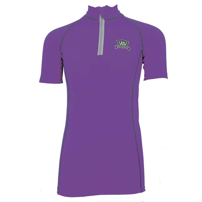 Woof Wear Young Rider Performance Riding Shirt Short Sleeve - Ultra Violet