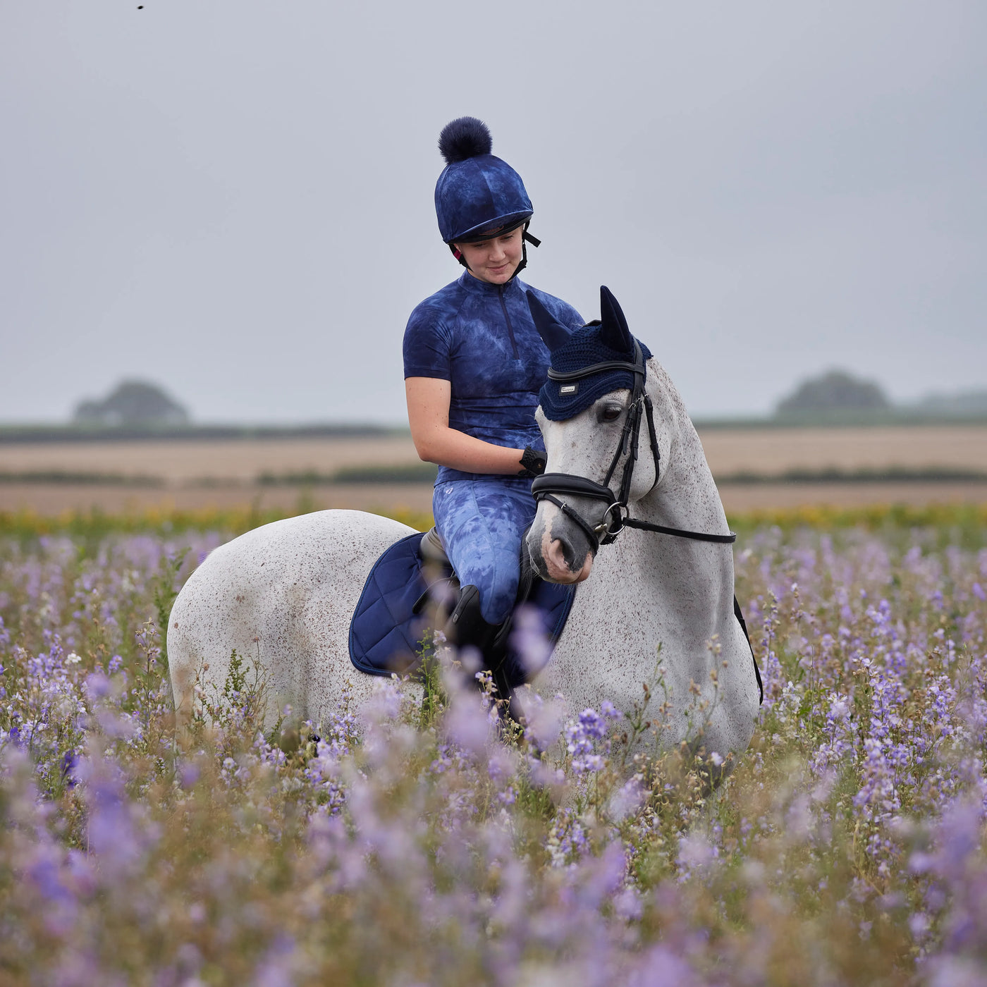 Aubrion Revive Short Sleeve Base Layer - Navy Tie Dye