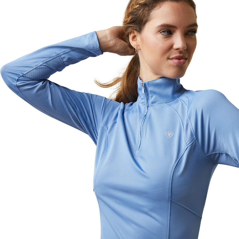 Ariat Sunstopper 2.0 1/4 Zip Baselayer Ashleigh Blue