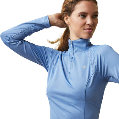 Ariat Sunstopper 2.0 1/4 Zip Baselayer Ashleigh Blue