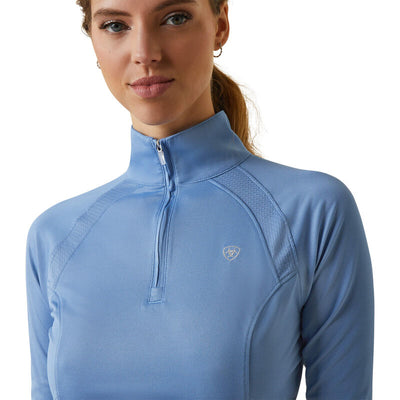 Ariat Sunstopper 2.0 1/4 Zip Baselayer Ashleigh Blue