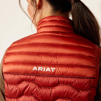 Ariat Ideal Down Vest - Iridescent Ochre Red/ Burnt Brick
