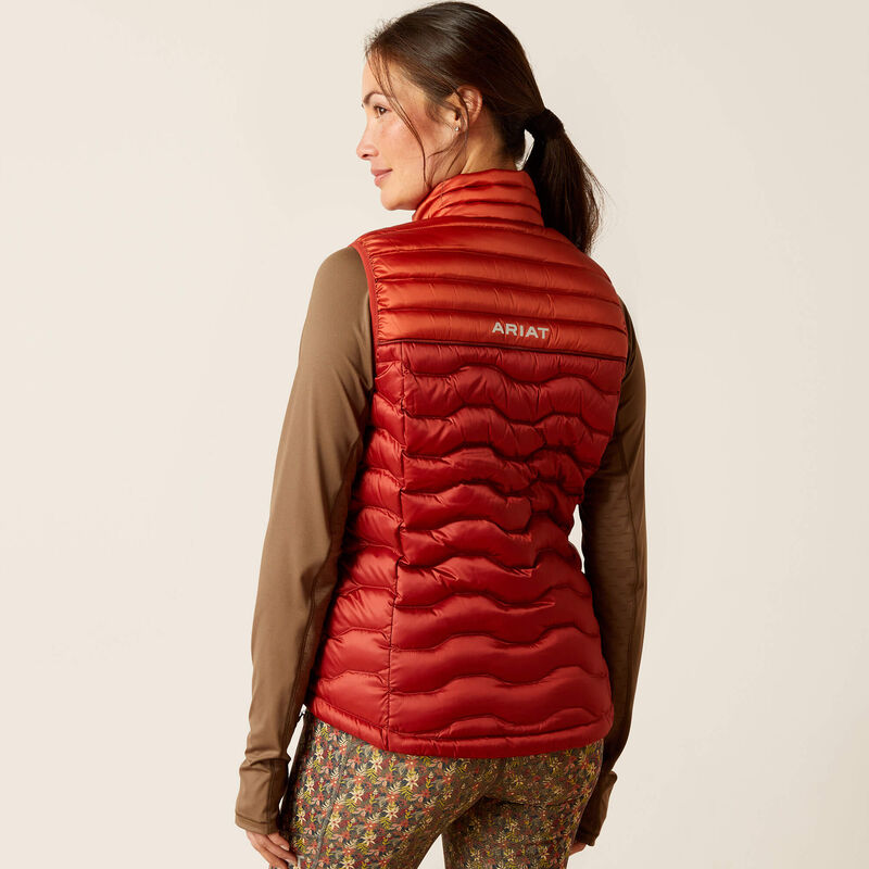 Ariat Ideal Down Vest - Iridescent Ochre Red/ Burnt Brick