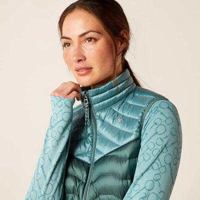 Ariat Ideal Down Vest - Iridescent Arctic/ Silver Pine