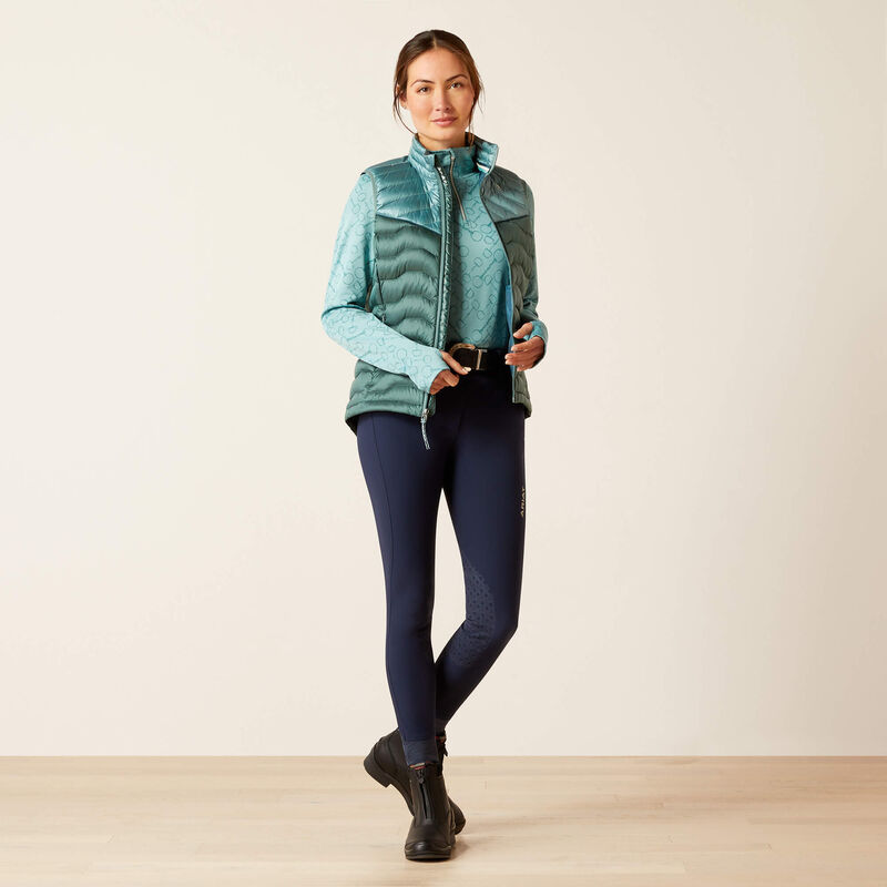 Ariat Ideal Down Vest - Iridescent Arctic/ Silver Pine