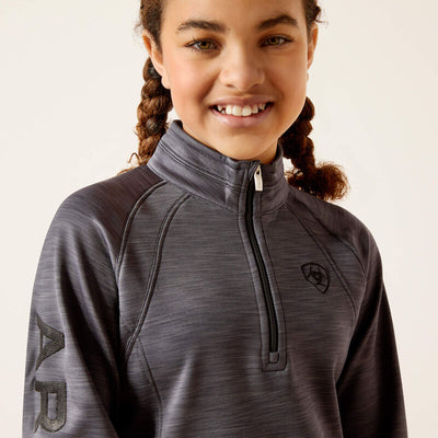 Ariat Kid's TEK Team 1/2 Zip Sweatshirt - Ebony Grey