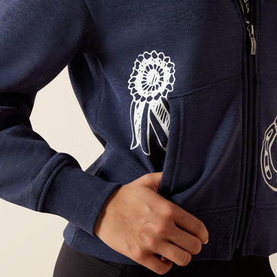 Ariat Spiffy Full Zip Sweatshirt NAVY HEATHER
