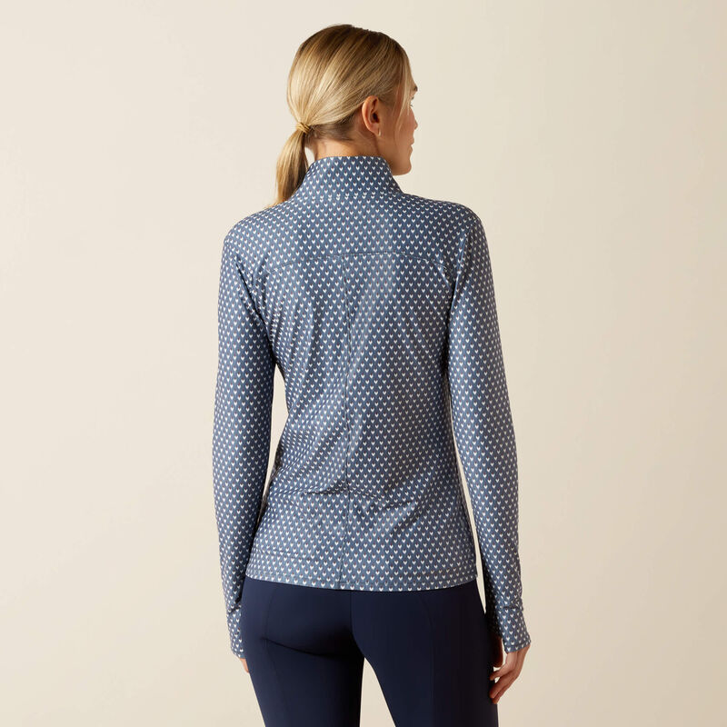 Ariat Lowell 3.0 1/4 Zip Baselayer - China Blue Arrows