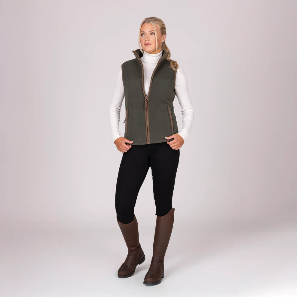 Shires Aubrion Core Fleece Gilet Ladies Green 10149