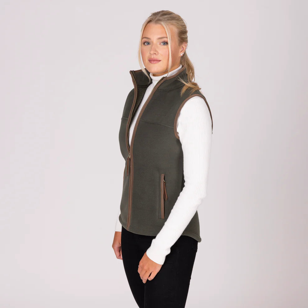 Shires Aubrion Core Fleece Gilet Ladies Green 10149