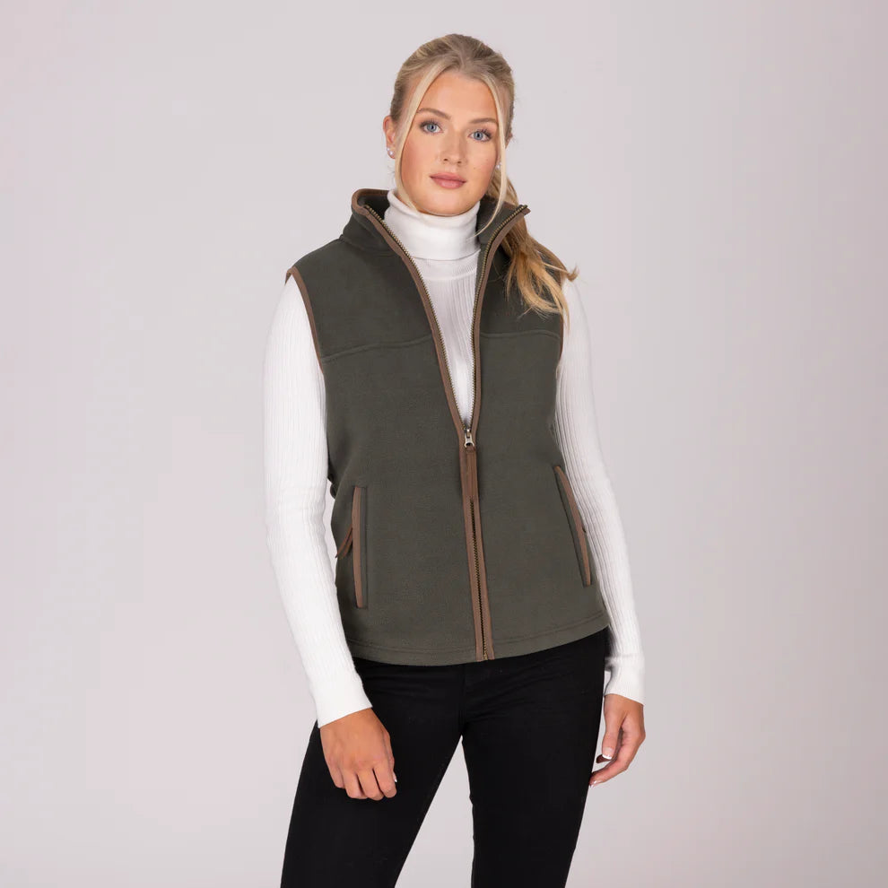 Shires Aubrion Core Fleece Gilet Ladies Green 10149