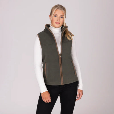 Shires Aubrion Core Fleece Gilet Ladies Green 10149