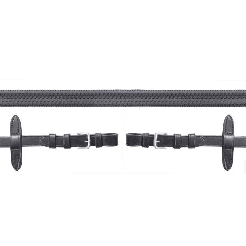 Schockemohle Soft  Leather Rubber Grip Reins Buckle
