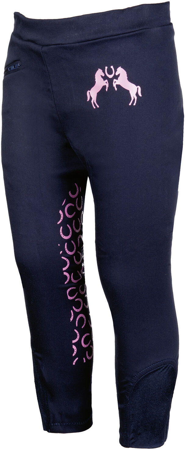 Riding leggings -Pink Pony- silicone knee patch