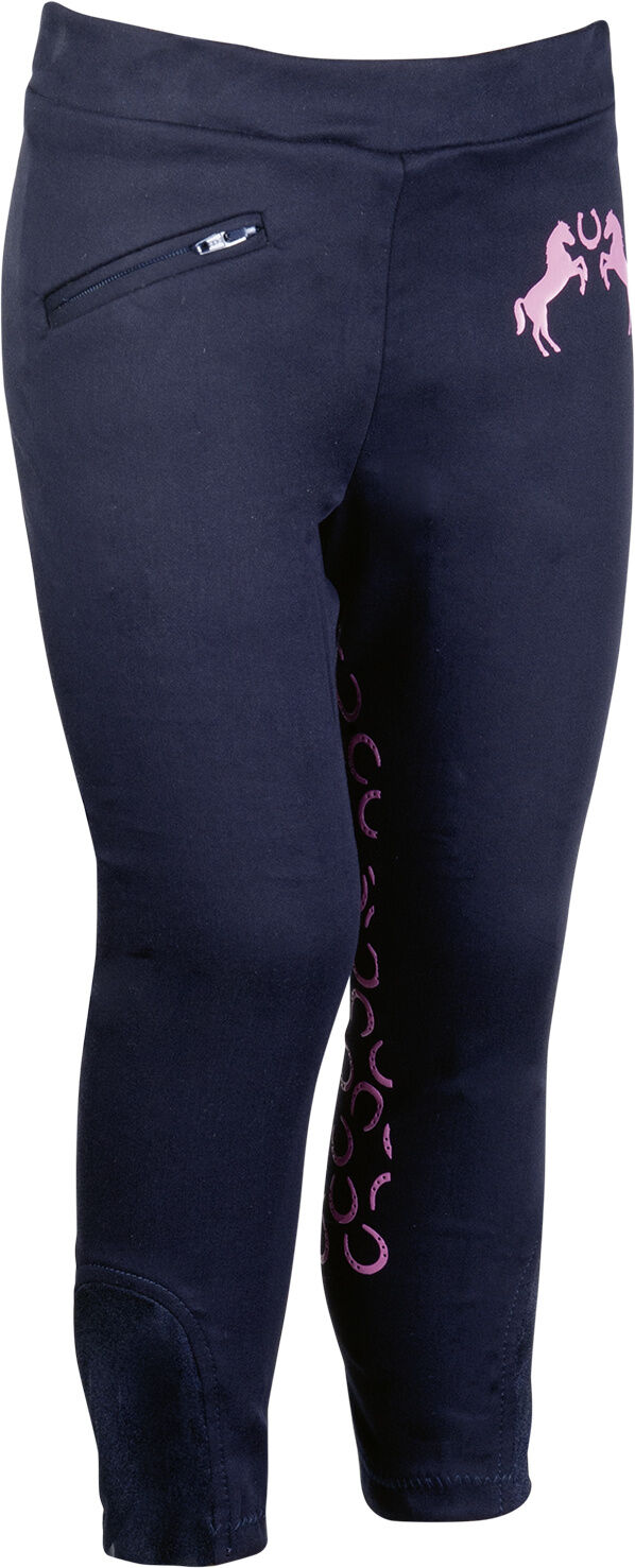 Riding leggings -Pink Pony- silicone knee patch