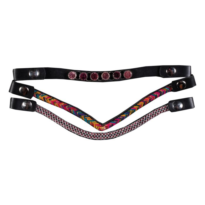 Browbands -Hobby Horsing- set of 3 - Pink