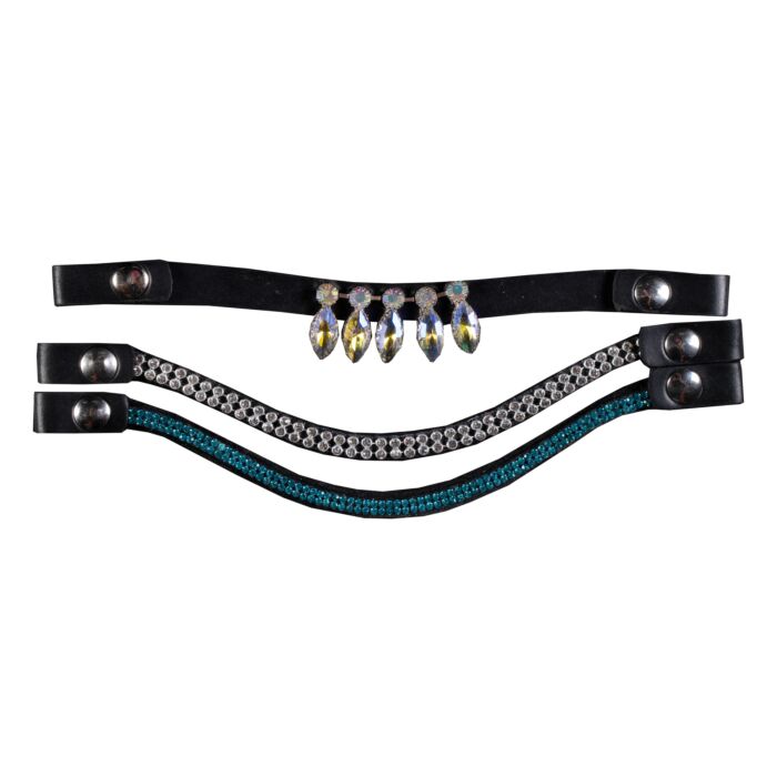 Browbands -Hobby Horsing- set of 3 -  Blue Silver
