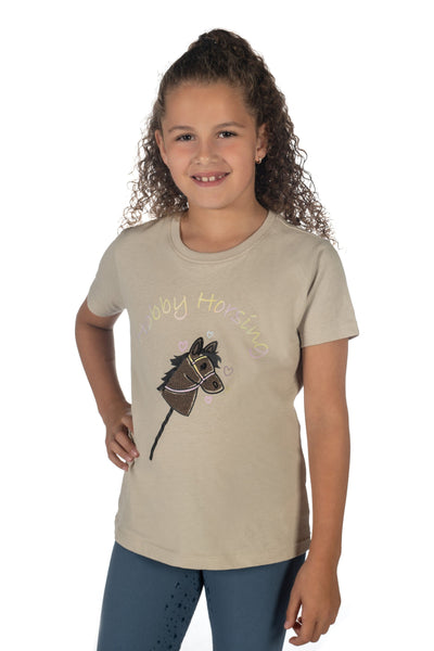 HKM T-shirt -Hobby Horsing Rainbow - Beige
