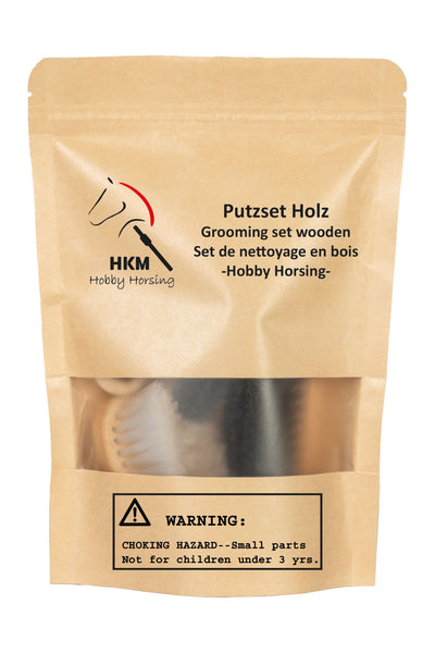 HKM Grooming set wood -Hobby Horsing