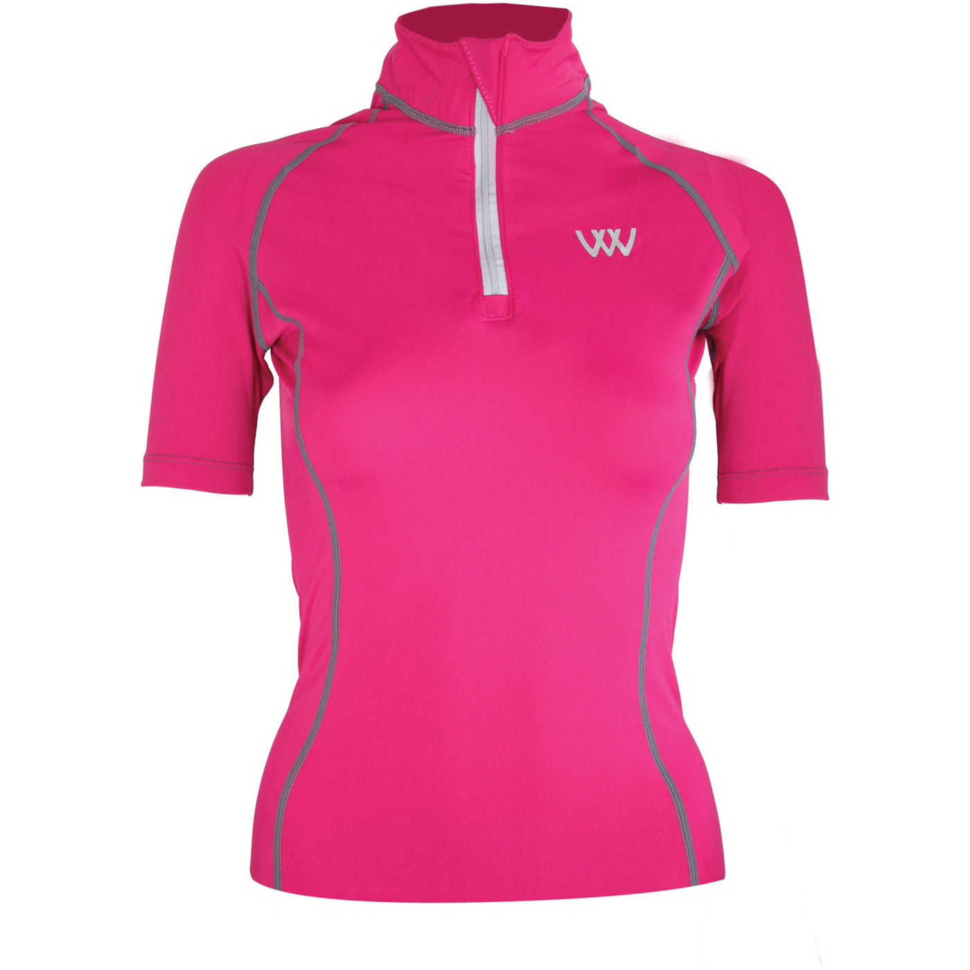 Woof Wear Young Rider Performance Riding Shirt Short Sleeve - Berry