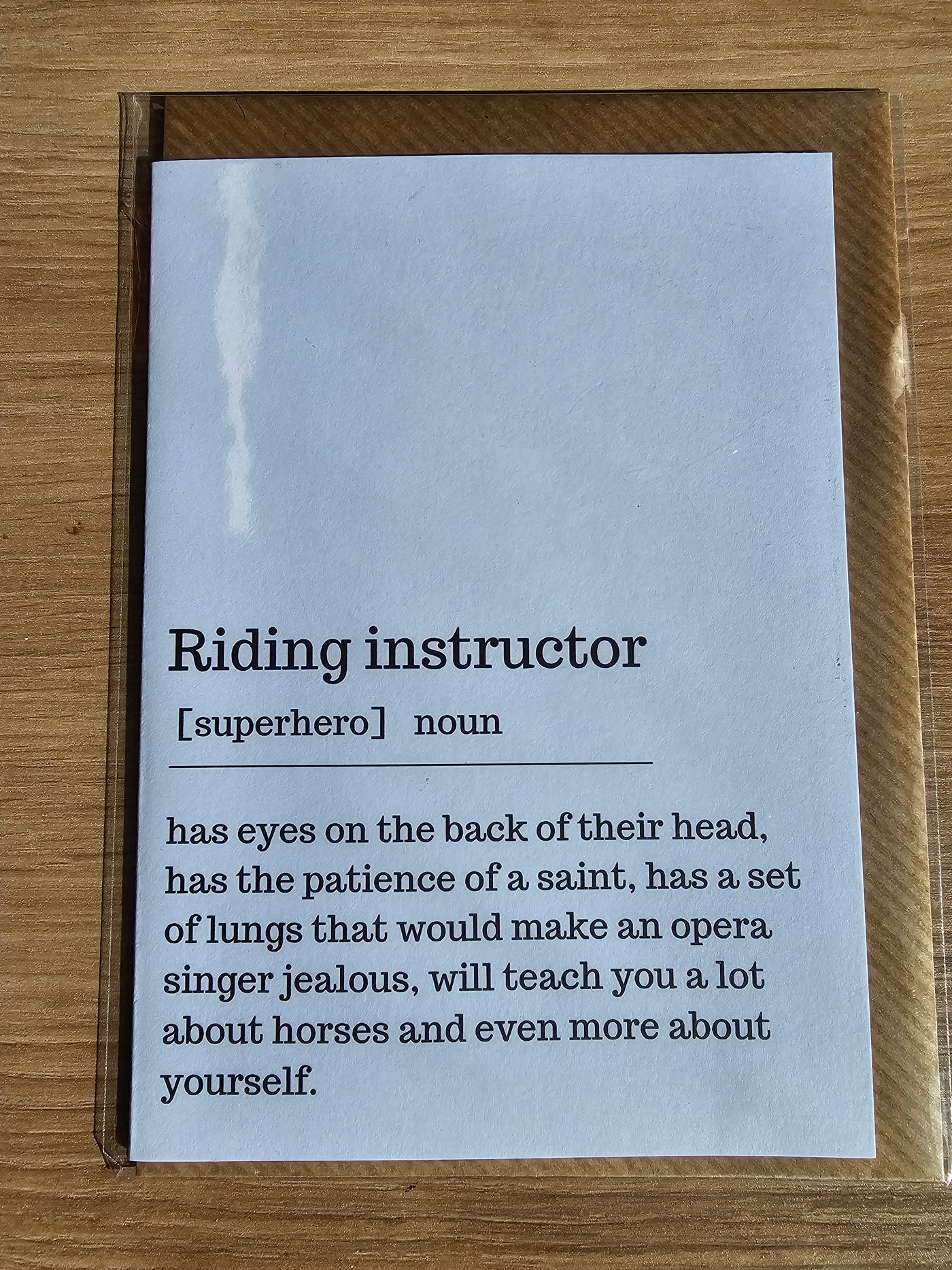 Riding Instructor Card