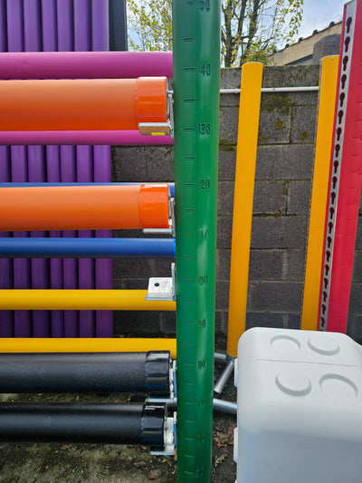 Show Jump Uprights Pair - Plastic with Metal Track