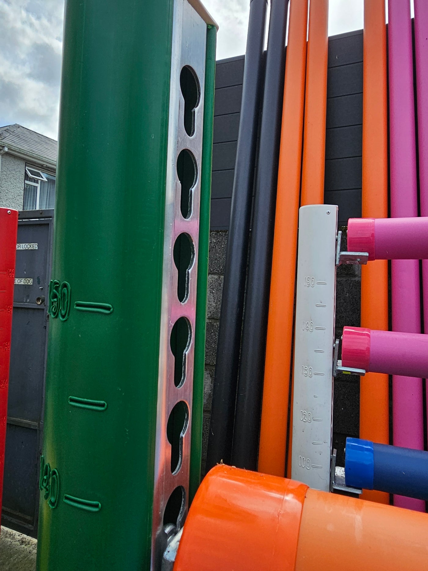 Show Jump Uprights Pair - Plastic with Metal Track