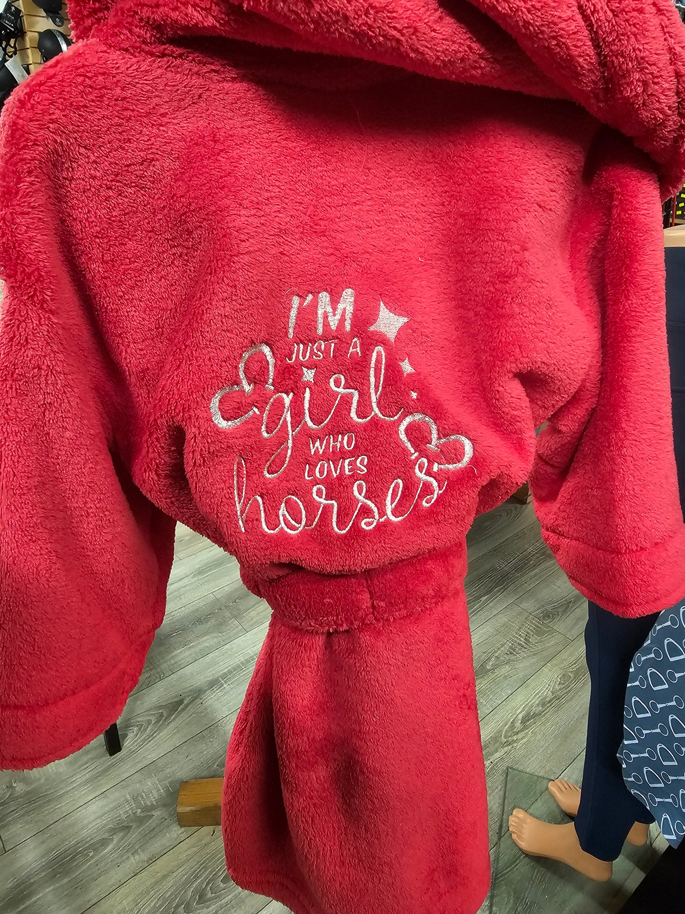 I'm Just a Girl Who Loves Horses Kids Bathrobe Dressing Gown