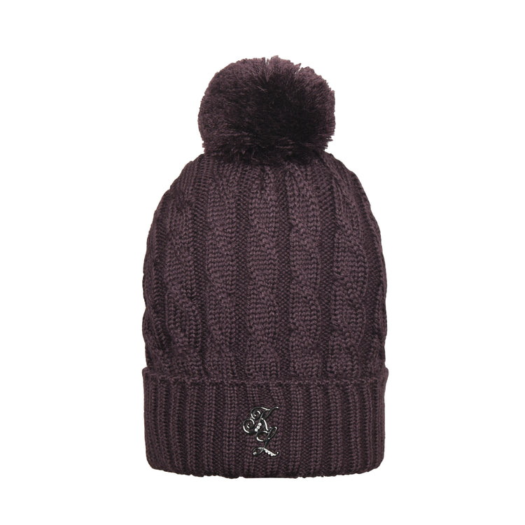 Kingsland Ellery Cable Knitted Hat Purple Plum