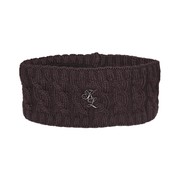 Kingsland Everley Cable Knitted Headband Purple Plum