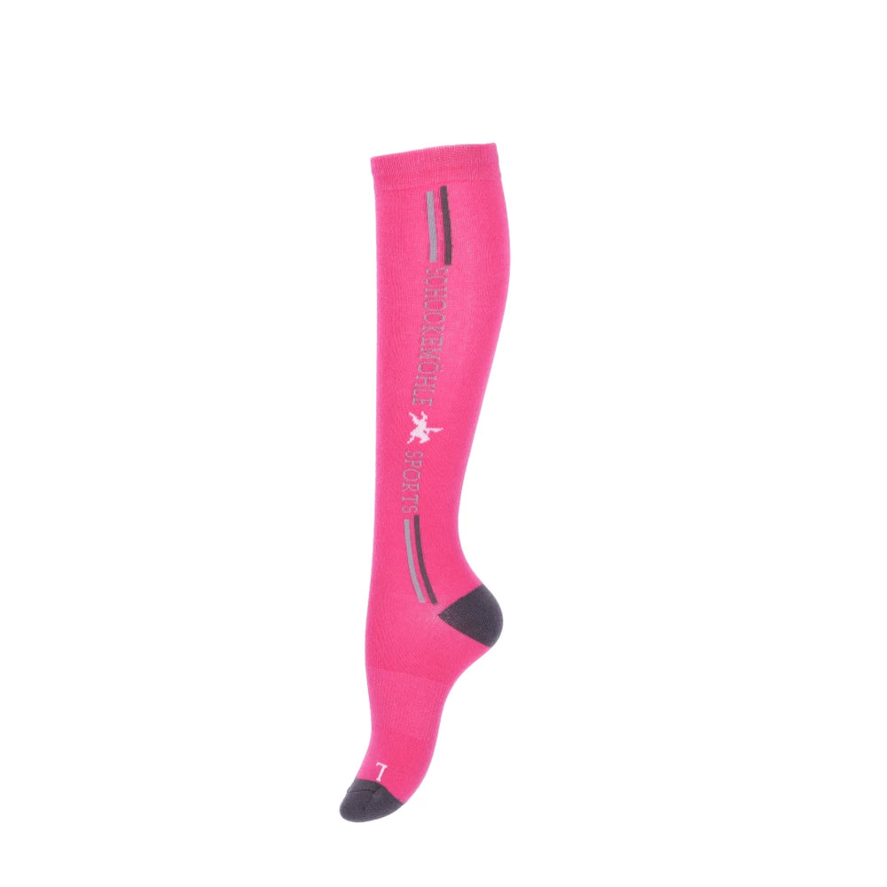 Schockemohle Sporty Style Socks - Hot Pink