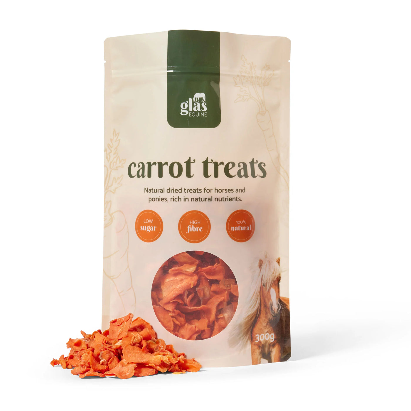 Glas Equine Natural Dried Carrot Horse Treats