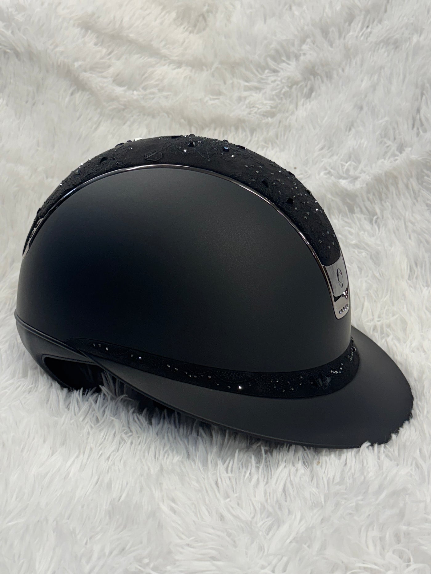 Samshield Miss 2.0 Shadowmatt with Crystal Bloom Top & Frontal Band & 5 Black Swarovskis - Black