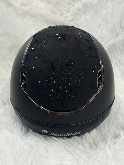 Samshield Miss 2.0 Shadowmatt with Crystal Bloom Top & Frontal Band & 5 Black Swarovskis - Black