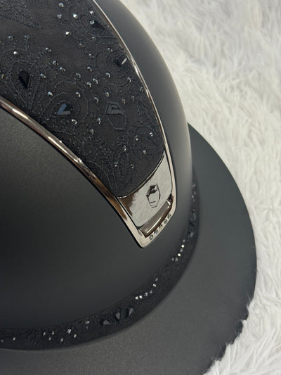 Samshield Miss 2.0 Shadowmatt with Crystal Bloom Top & Frontal Band & 5 Black Swarovskis - Black