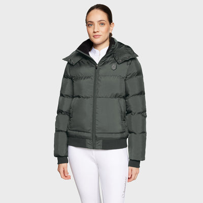 Samshield Billie Puffer Bomber Jacket - Dark Forsest