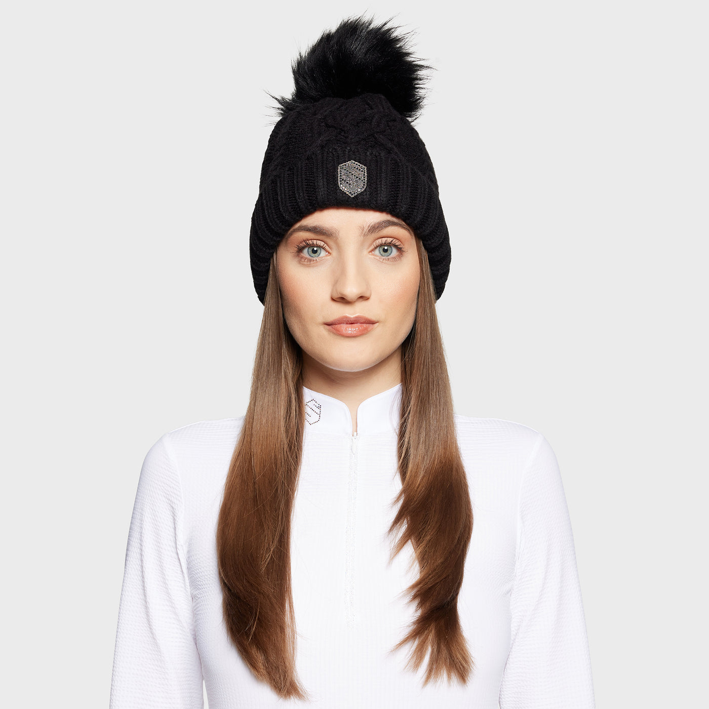 Samshield Nora Crystal Intarsia Beanie Black
