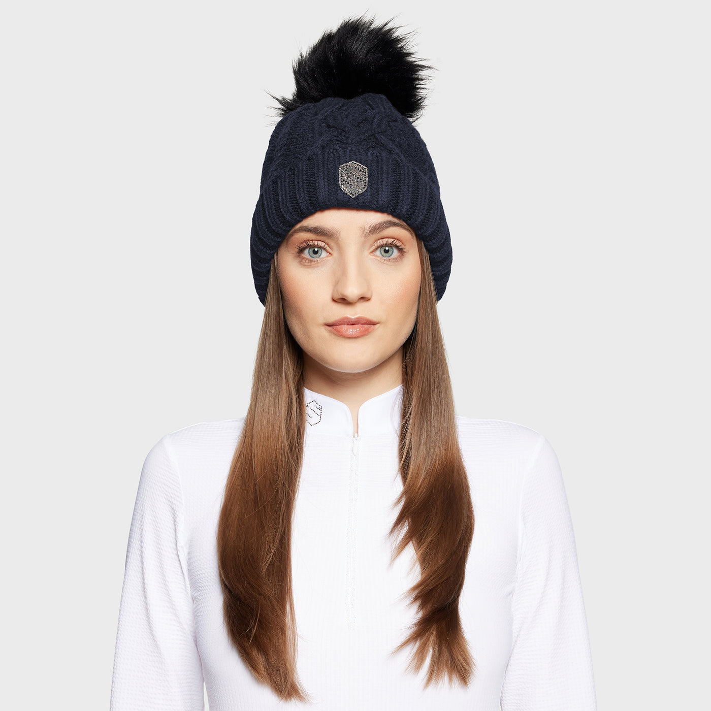 Samshield Nora Crystal Intarsia Beanie Navy