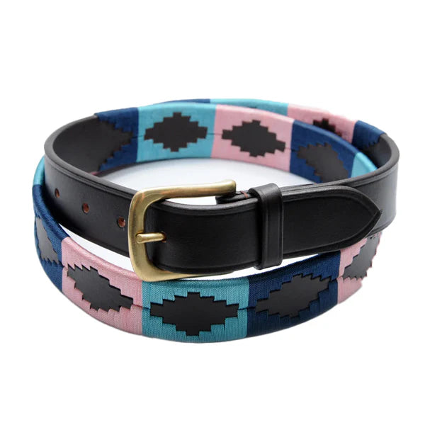 Turfmasters Unisex Polo Belt - Aqua/ Pink