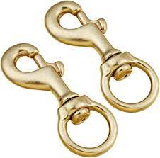 Agrihealth Round Eye Swivel Trigger Hook - Solid Brass