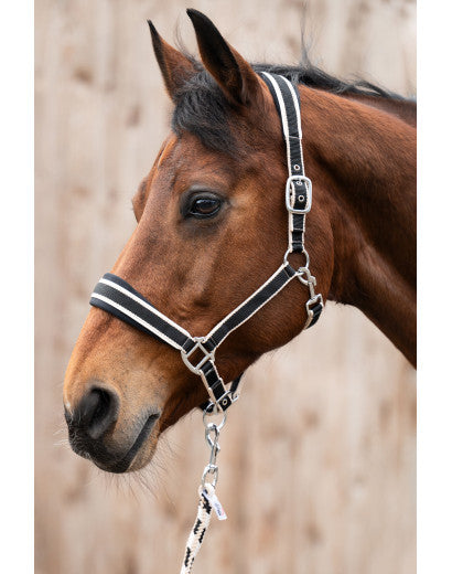 HKM Kopenhagen Headcollar & Lead Set - Black
