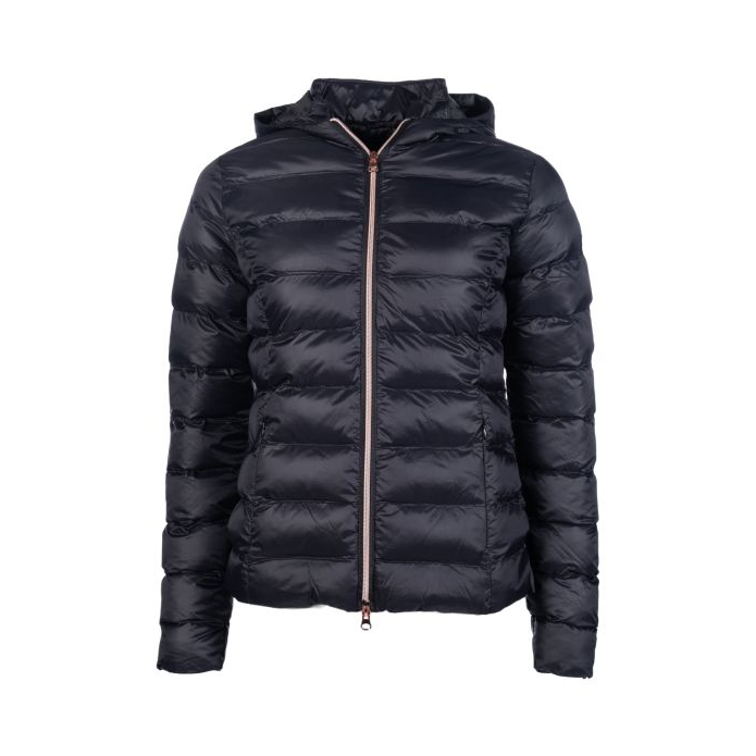 HKM Lena Quilted Jacket - Black/ Rose Gold