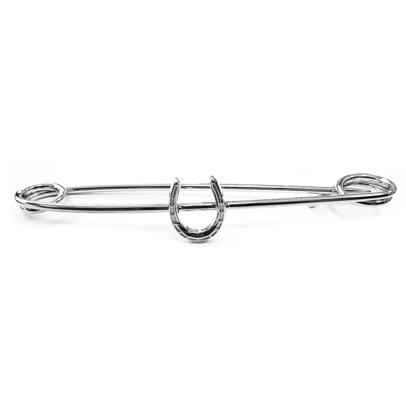 Equetech Traditional Horseshoe Stock Pin - Silver