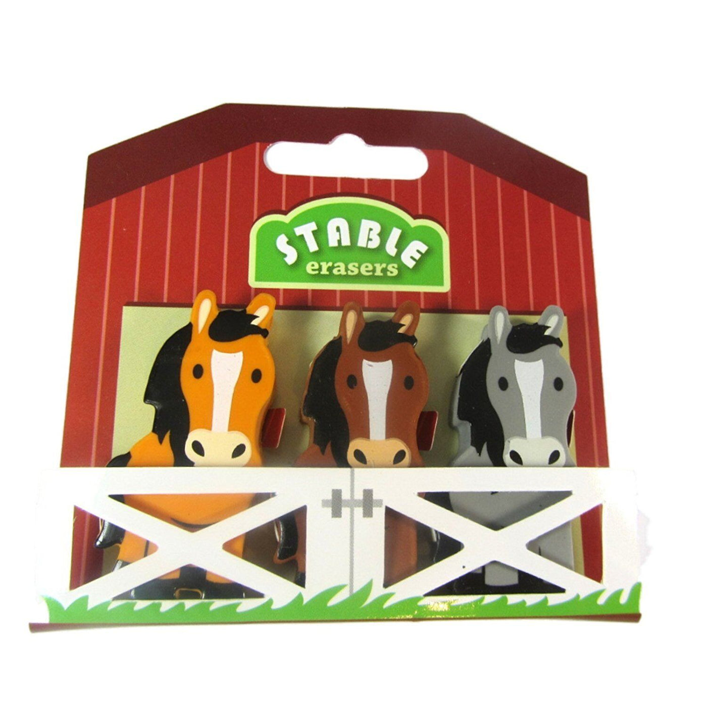 Horse Erasers - 3 In A Stable