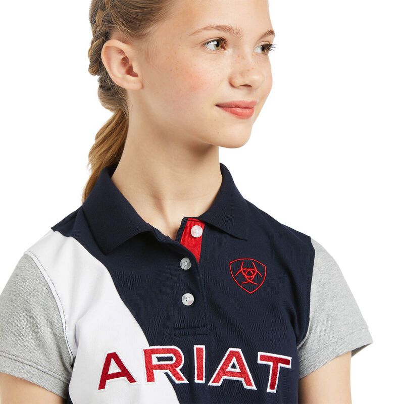 Ariat Youth's Taryn Button Polo Shirt Team
