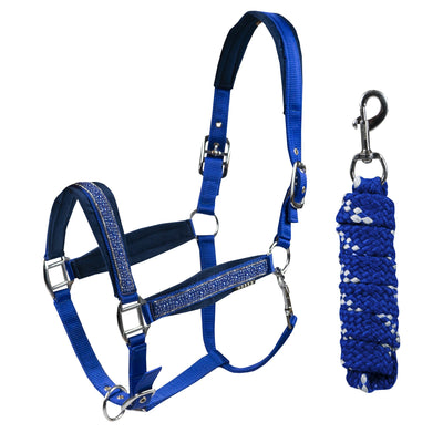 Horka Headcollar & Leadrope Set - Pearls & Crystals, Assorted Colours
