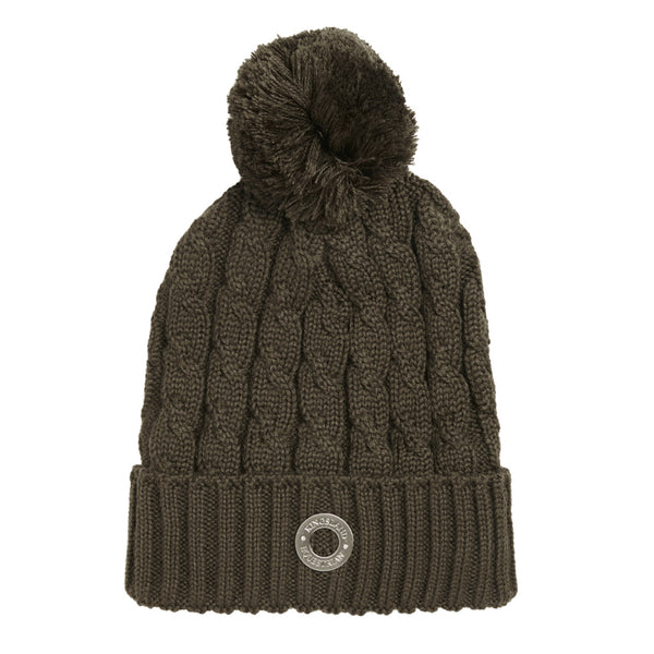 Kingsland Semira Cable Knitted Hat Green Black Ink