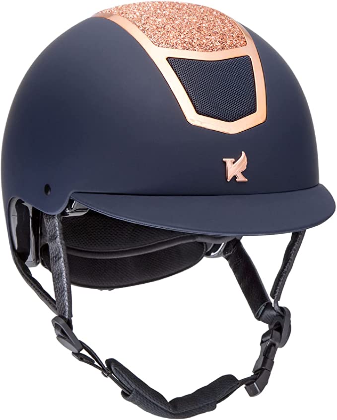 Karben Valentina Riding Hat - Navy/Rose Gold