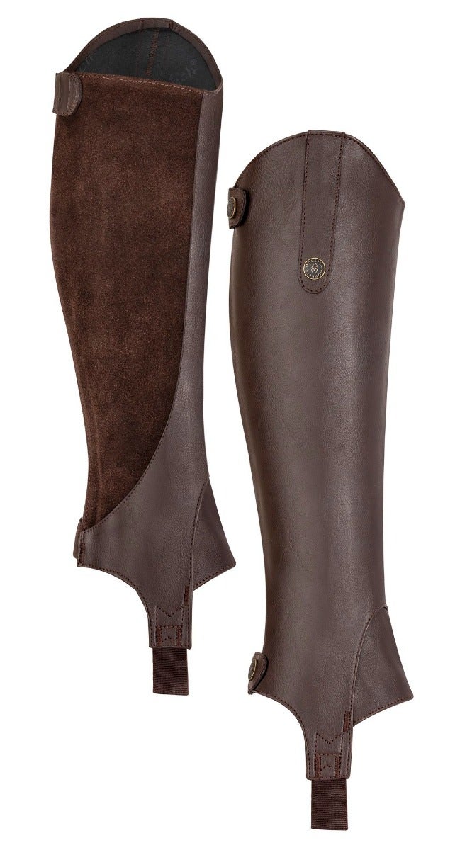 Adults Moretta Synthetic Leather Chaps - Brown