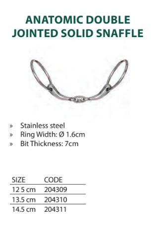 Agrihealth Anatomic Double Jointed Snaffle Bit